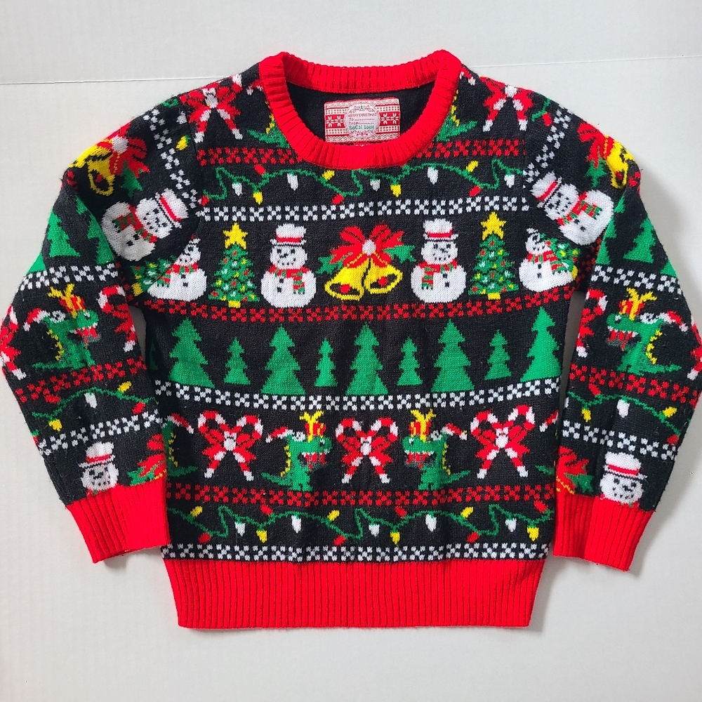 Socal Look Kids Christmas Sweater Size 3-4 Holiday Pullover for Boys